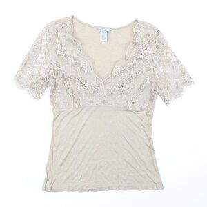 H&M Womens Brown Polyester Blend Blouse Size S